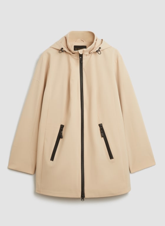 Water-Repelling Hooded Coat