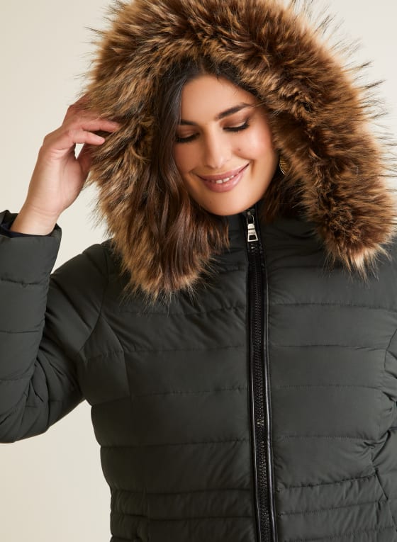 Stretch Vegan Down Quilted Coat