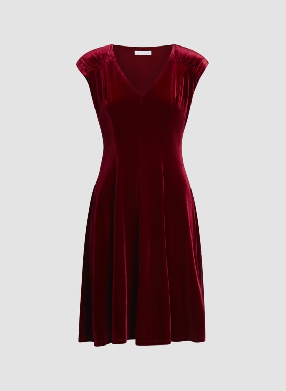 Velvet Cap Sleeve Dress