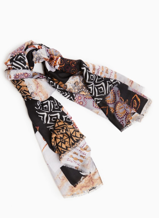Patchwork Print Scarf