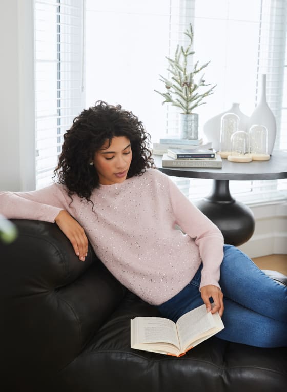 Mini Sequin Crewneck Sweater