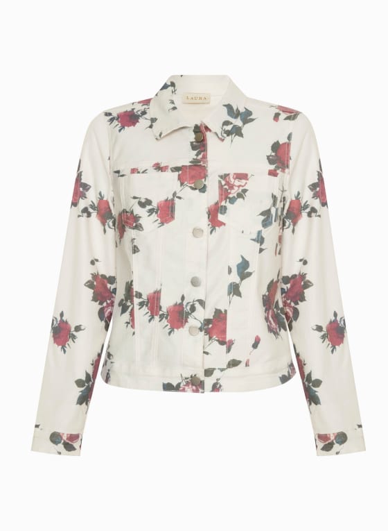 Floral Print Denim Jacket