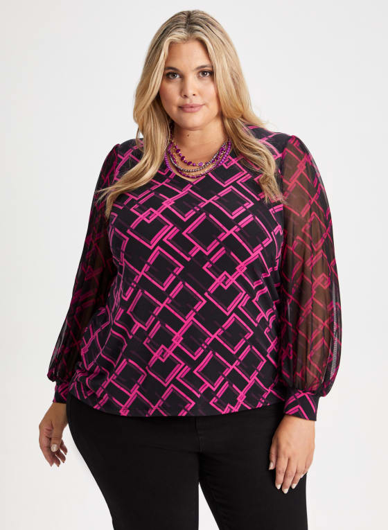 Geometric Print Top
