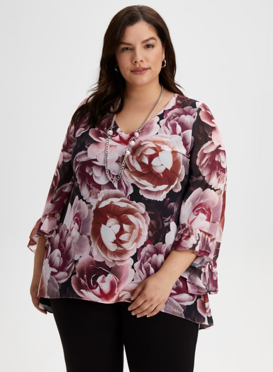 Floral 3/4 Sleeve Blouse