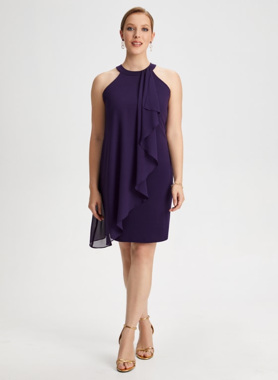 Cleo Neck Ruffle Dress