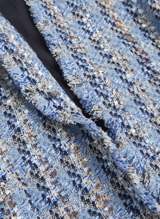 Fringe Detail Bouclé Jacket