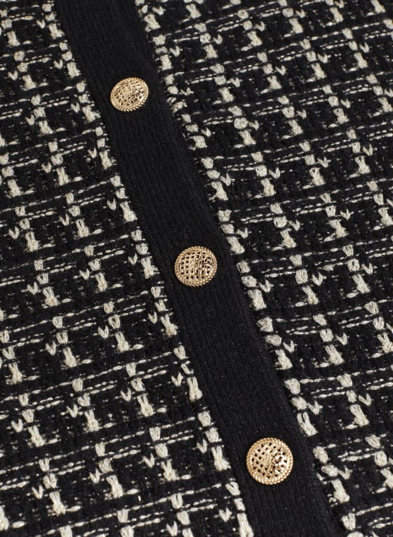 Plaid Button Front Cardigan