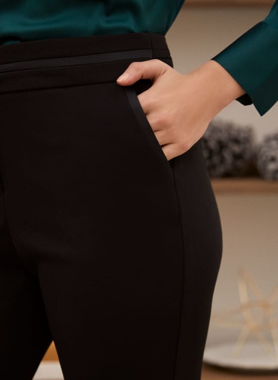 City Fit Satin Detail Pants