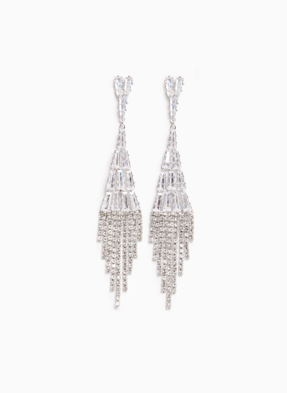 Cubic Zirconia Crystal Dangle Earrings