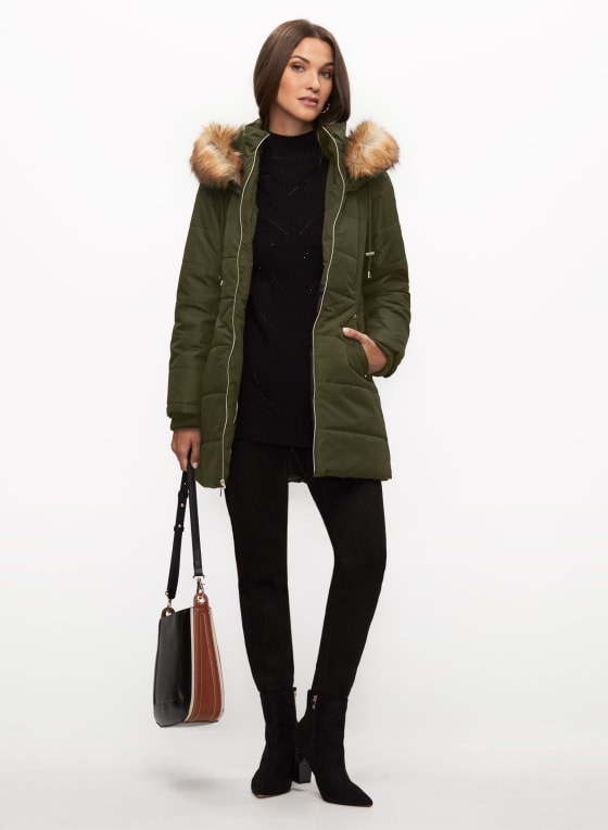 Vegan Down Quilted Coat