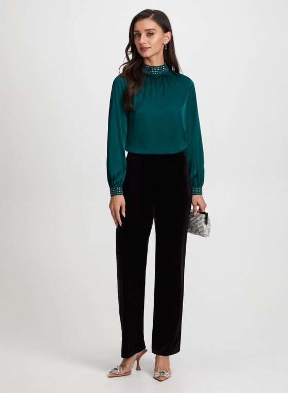 Pull-On Velour Pants
