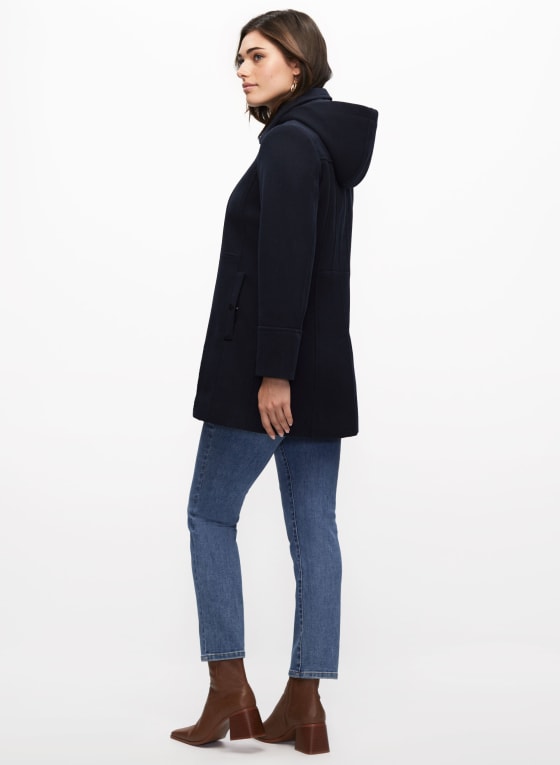 Stretch Wool Blend Coat