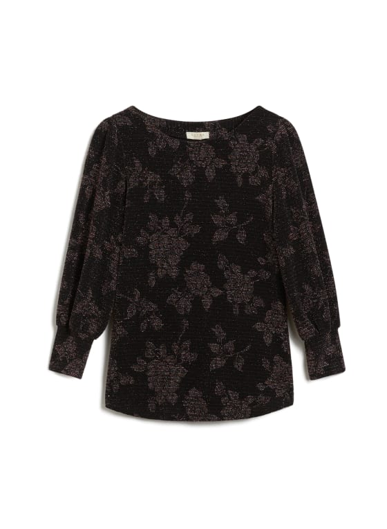 Floral Print Puff Sleeve Top