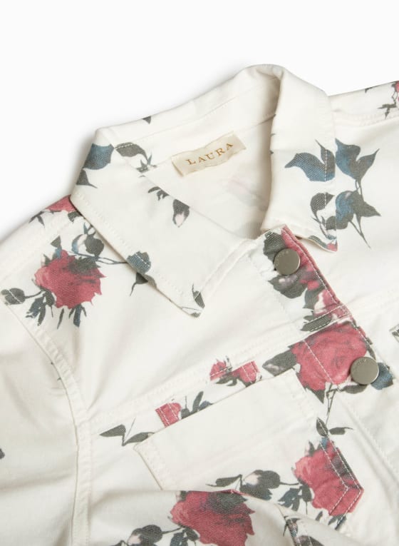 Floral Print Denim Jacket