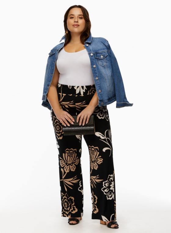 Floral Print Wide Legs Pants