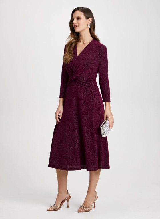 V-Neck Fit & Flare Dress