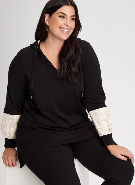 Cuff Detail Hooded Tunic