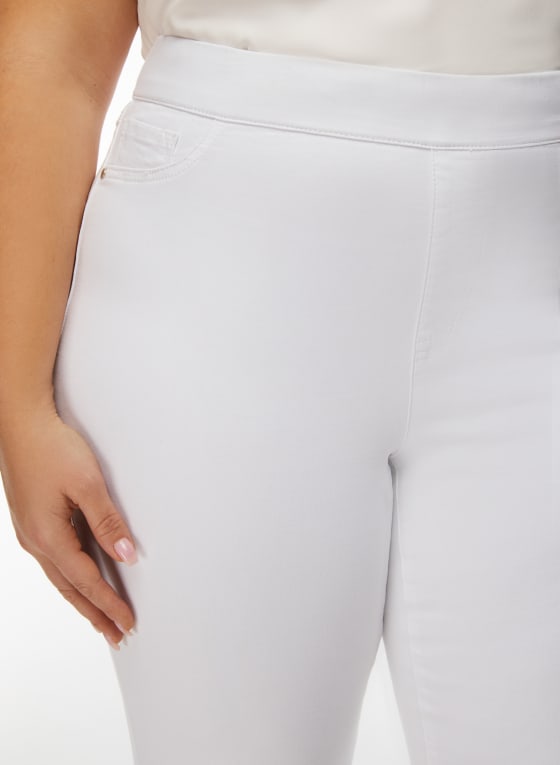 Pull-On Slim Leg Embellished Jeans