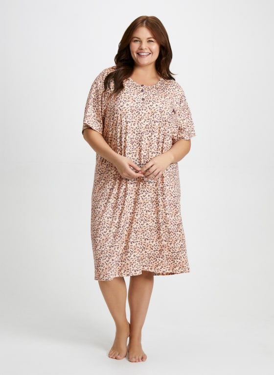 Animal Print Nightgown - Laura