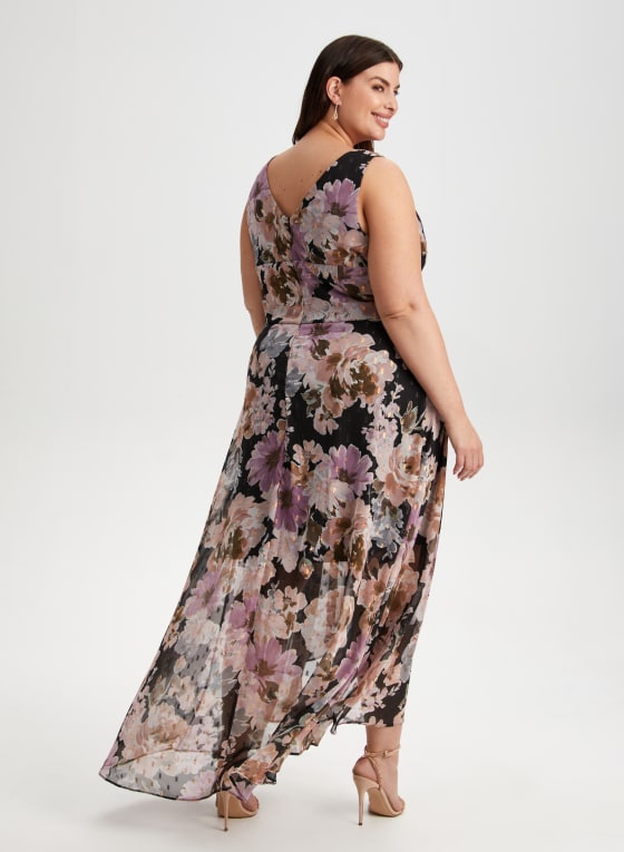 Floral Print High-Low Dress