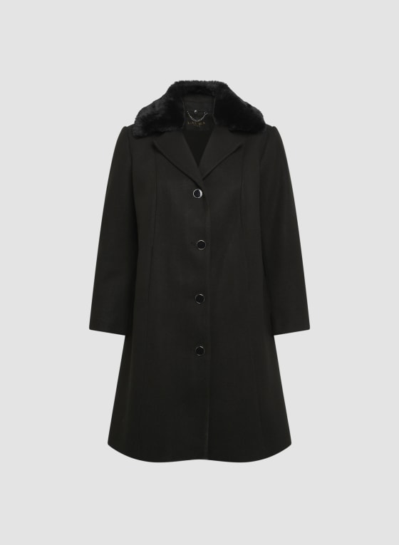 Stretch Wool-Blend Coat