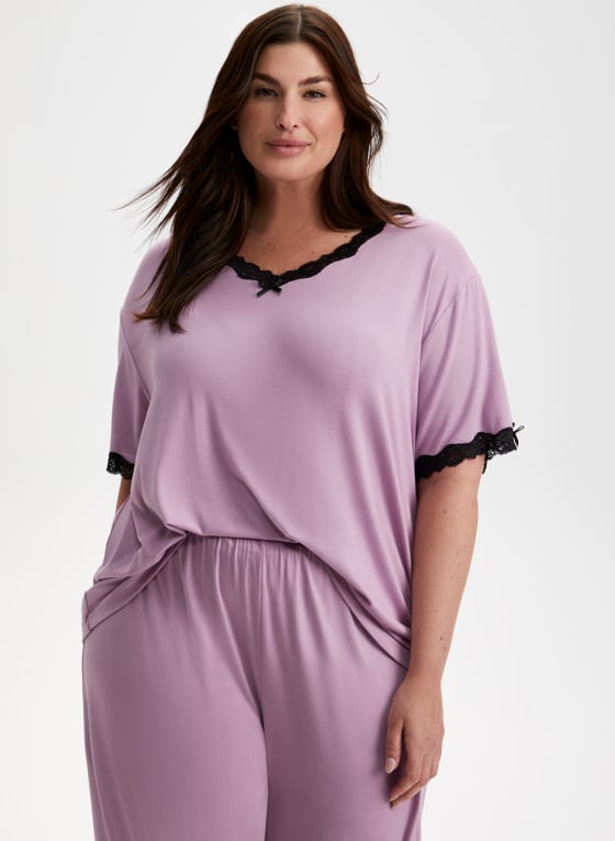 Lace Trim Pyjama Set