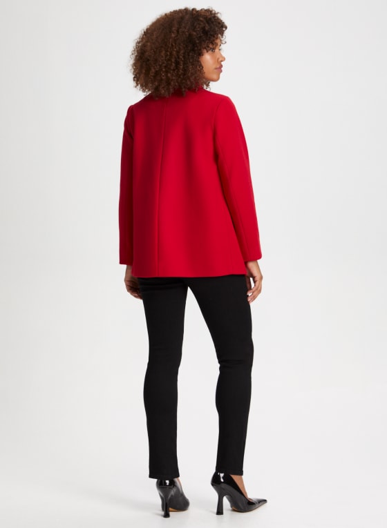 Stretch Faux Wool Coat