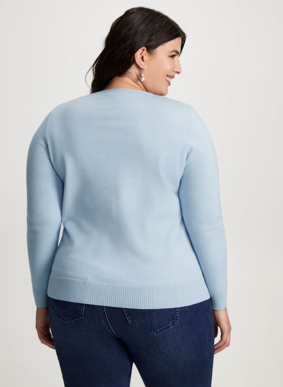 Rhinestone Detail Sweater