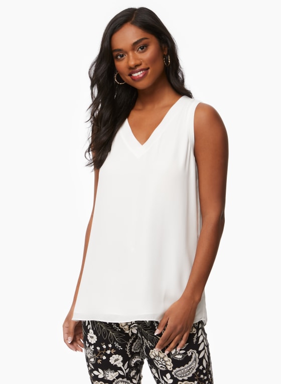 Sleeveless V-Neck Blouse