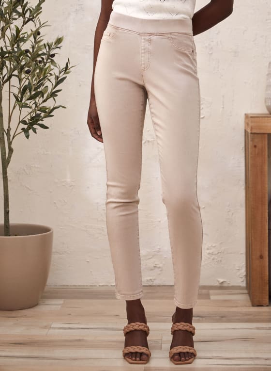 Pull-On Slim Leg Ankle Jeans