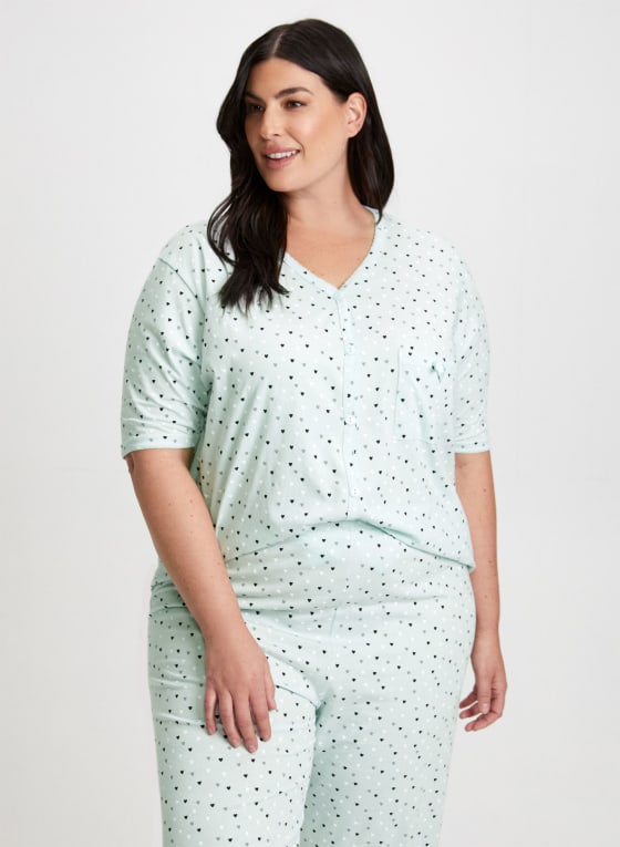 Heart Print Pyjama Set