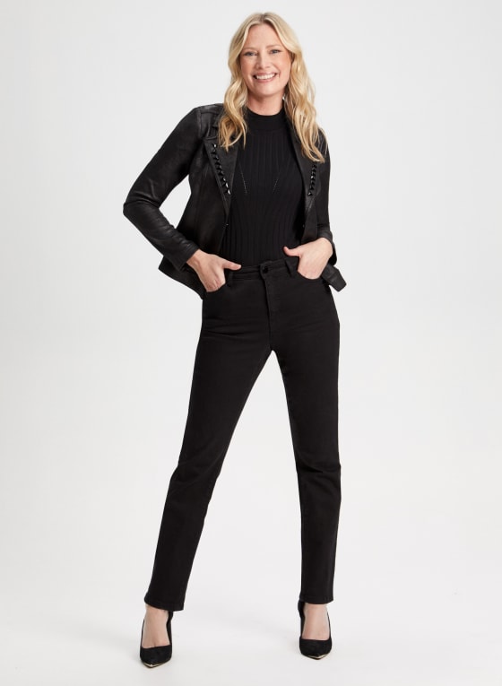 Stud Detail Notch Collar Jacket
