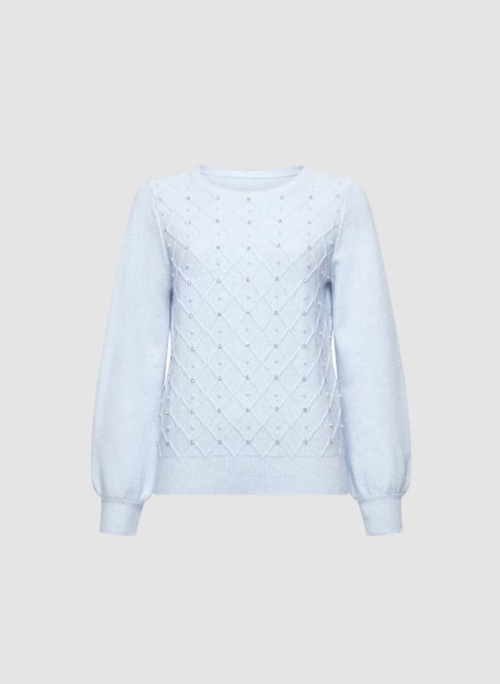 Embellished Crew Neck Sweater