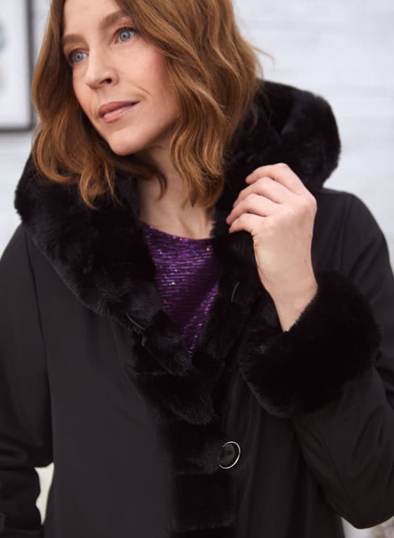 Reversible Faux Fur Coat