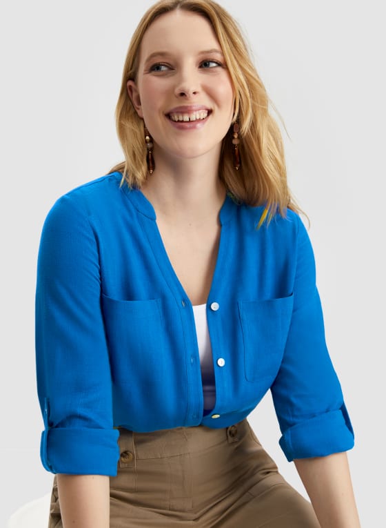 Button Front Blouse
