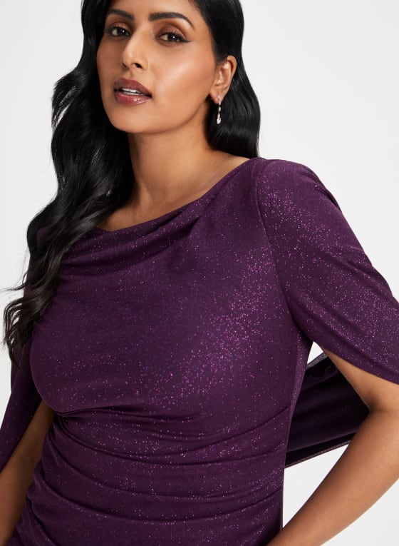 Draped Sleeve Detail Dress