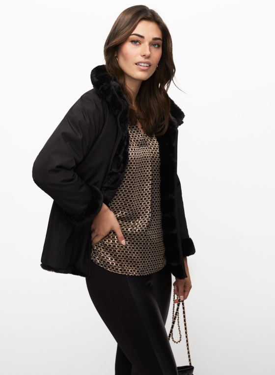 Reversible Faux Fur Coat
