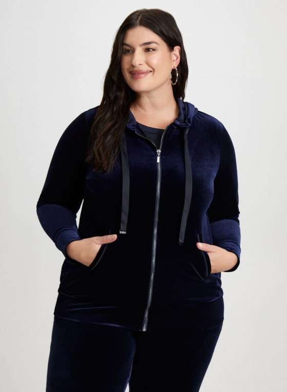 Hooded Velour Top
