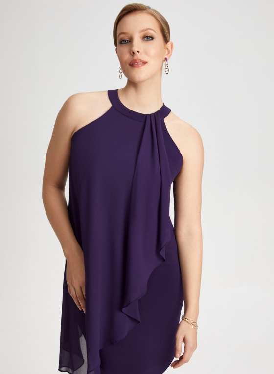 Cleo Neck Ruffle Dress