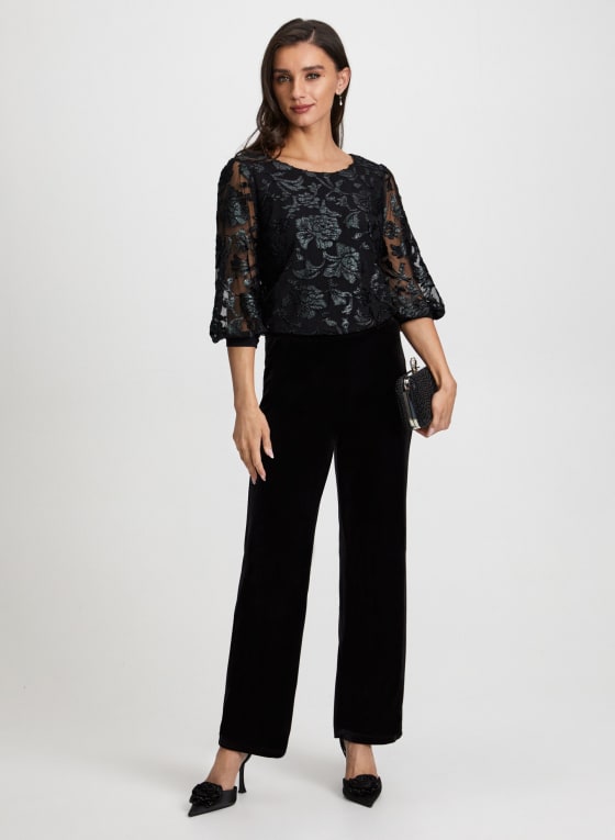 Floral Mesh Top