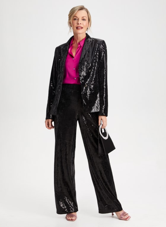 Satin Rhinestone Detail Blouse