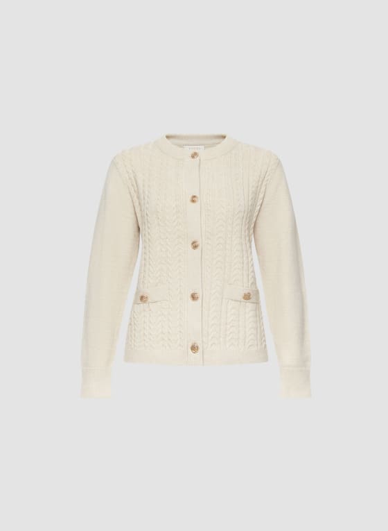 Cable Knit Detail Cardigan