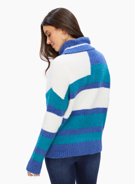Colour Block Turtleneck Sweater