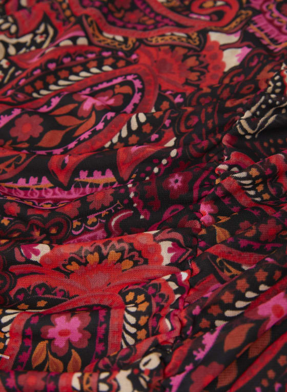 Sleeveless Paisley Print Top