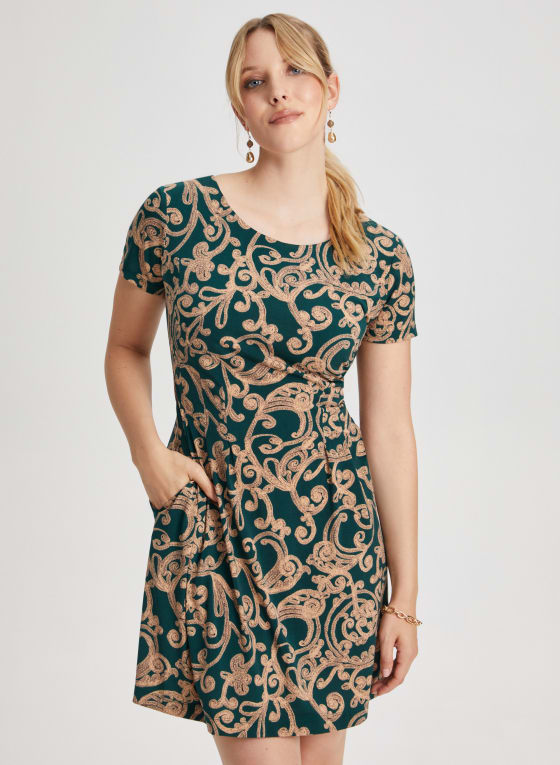 Paisley Print Dress