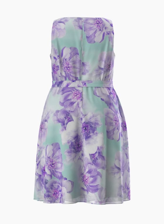 Floral Print Belted Dress