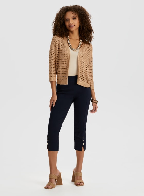 Open Front Knitted Cardigan