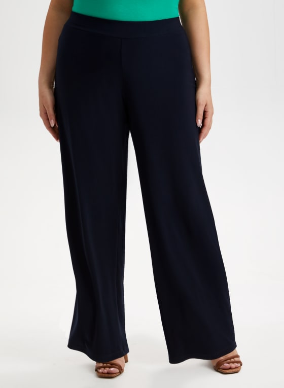 Pull-On Wide Leg Pants