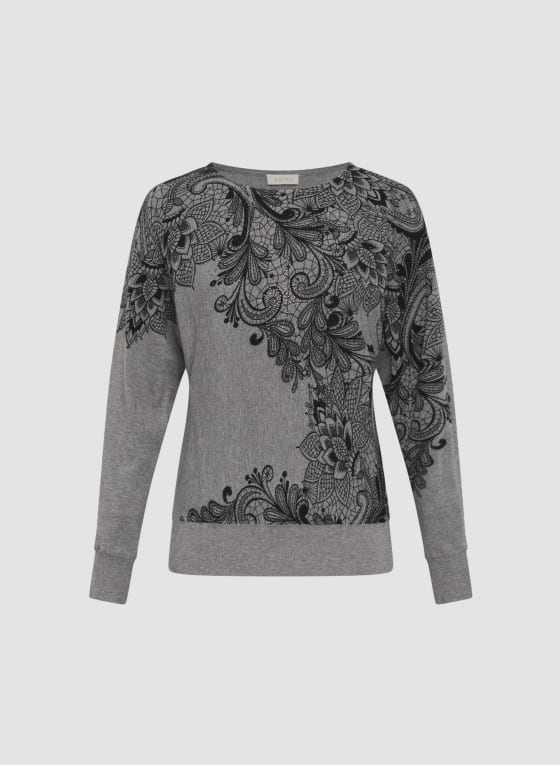 Paisley Print Sweater