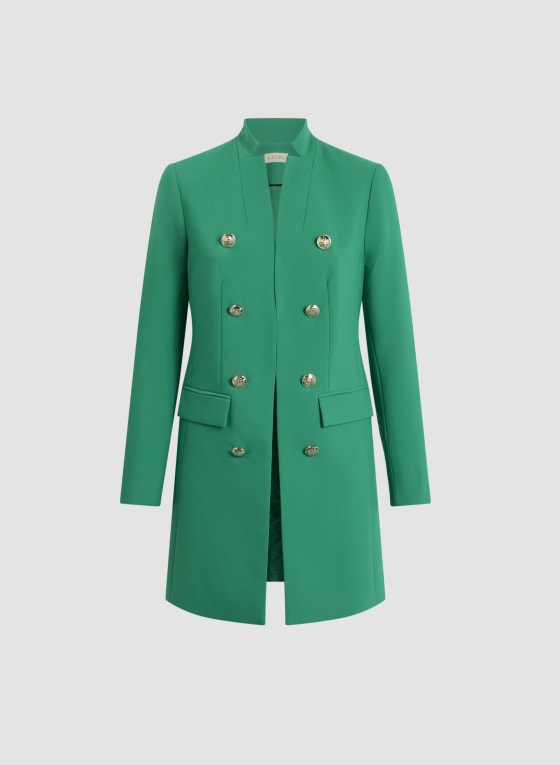 Button Detail Redingote Jacket